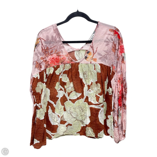 Blouse Long Sleeve By Bucketlist In Multi-colored, Size: L