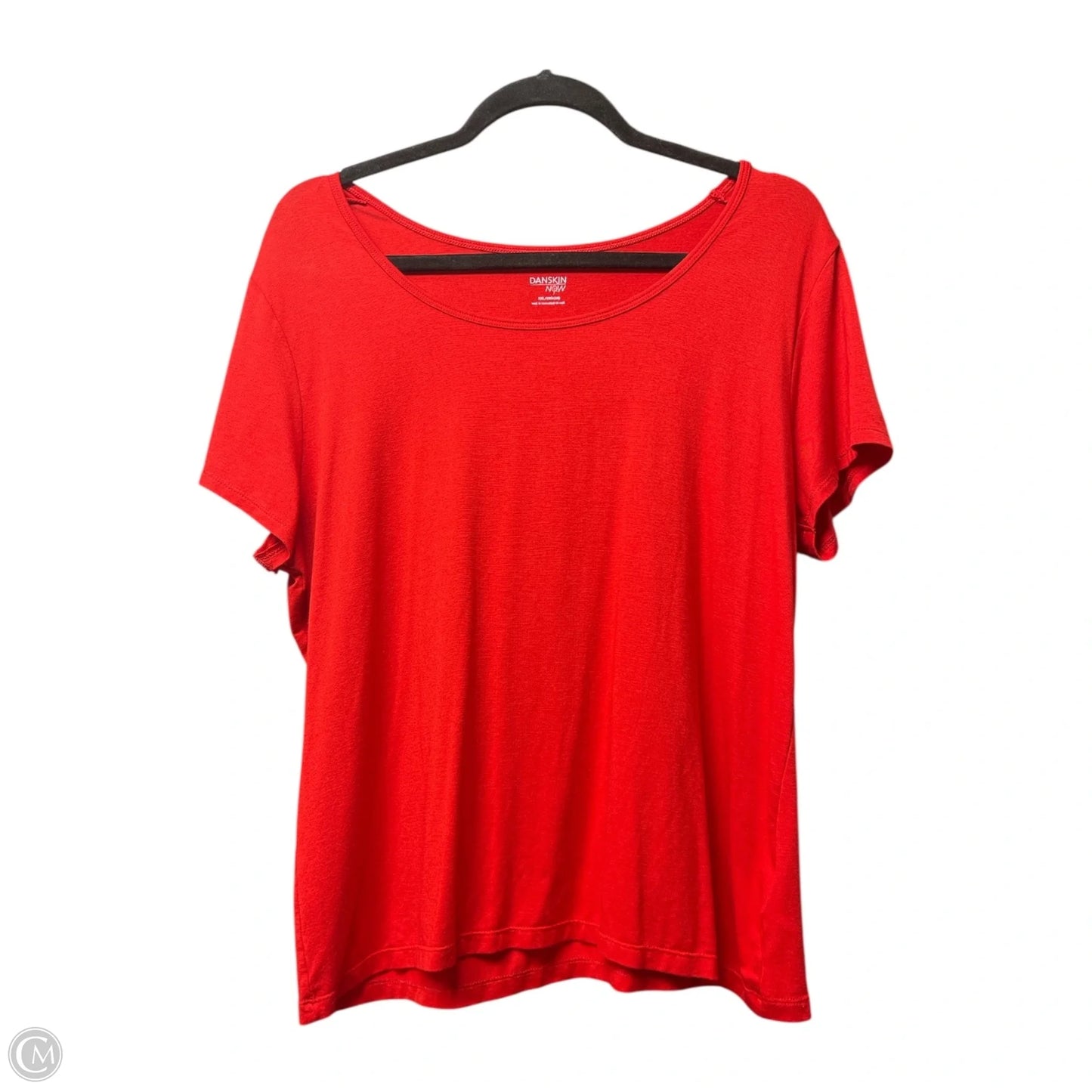 Top Short Sleeve Basic By Danskin In Red, Size: 2x
