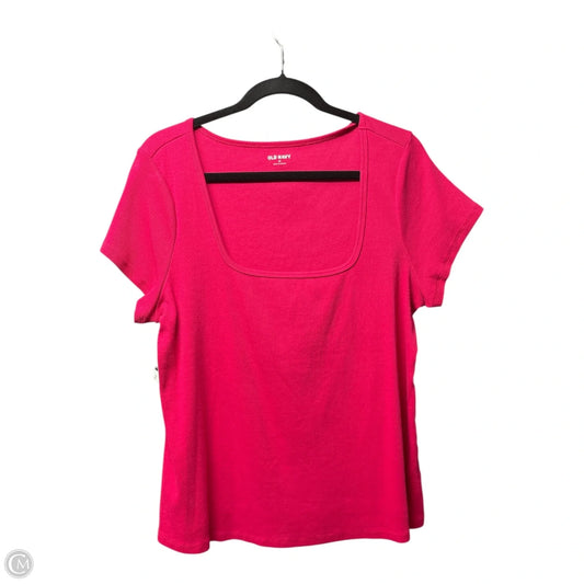 Top Short Sleeve Basic By Old Navy In Pink, Size: 2x