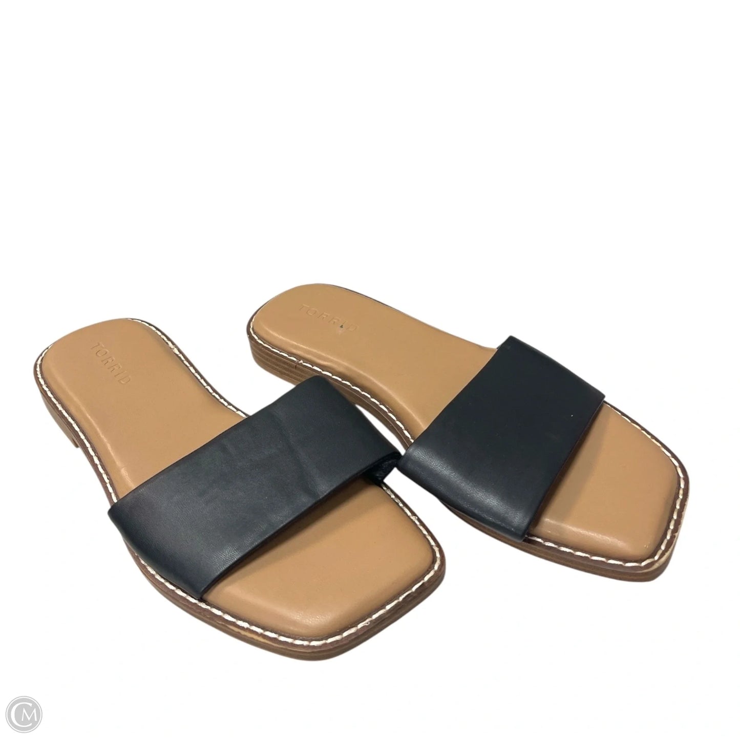 Sandals Flats By Torrid In Black, Size: 6.5