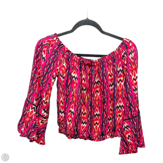 Top 3/4 Sleeve By Clothes Mentor In Multi-colored, Size: L