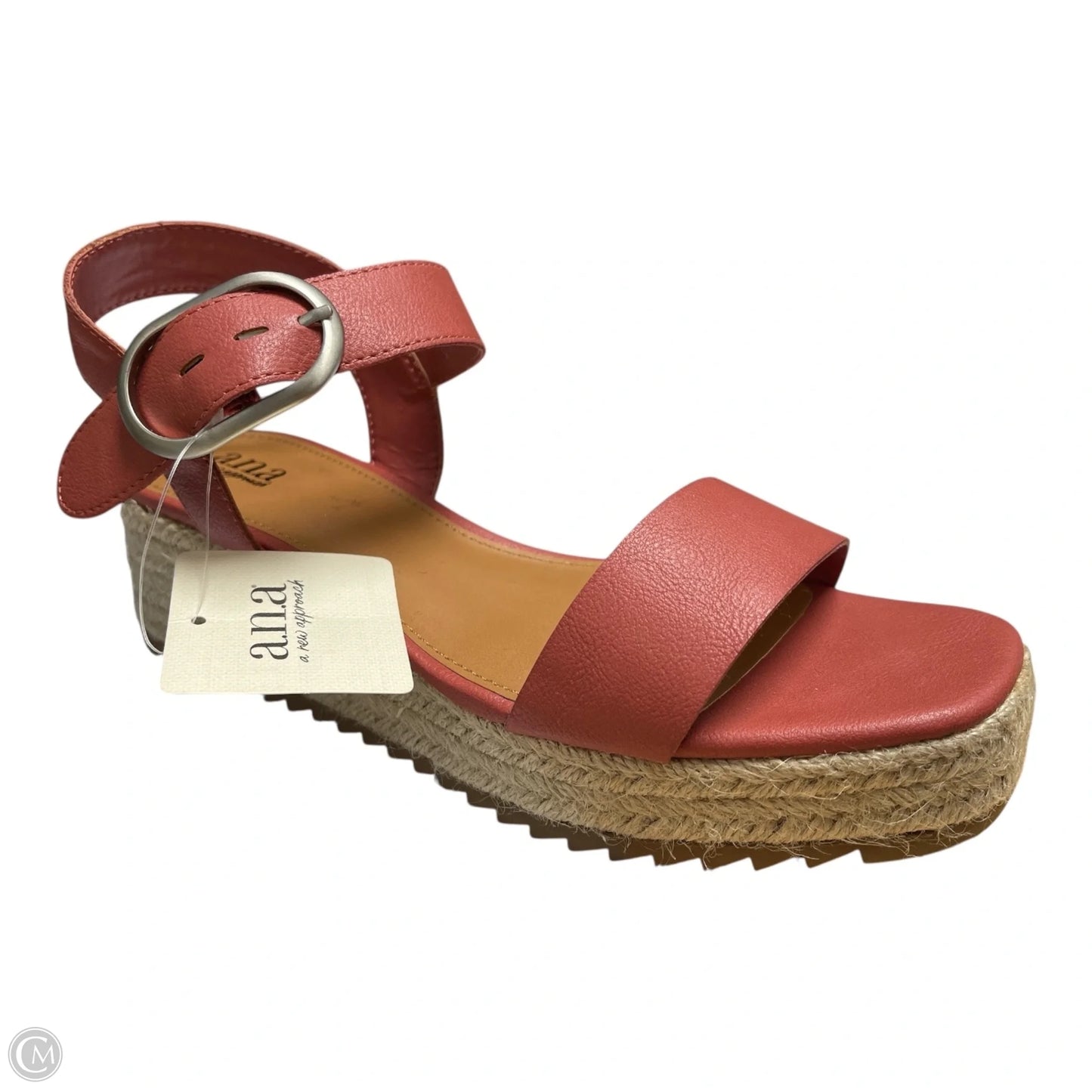 Sandals Heels Wedge By Ana In Red, Size: 8