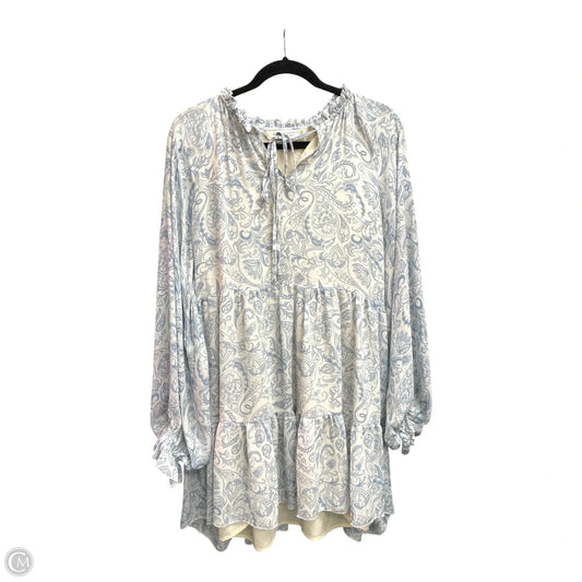 Dress Casual Short By Dress Forum In Blue & Cream, Size: L