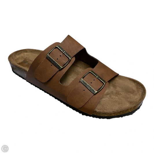 Sandals Flats By Nautica In Brown, Size: 11