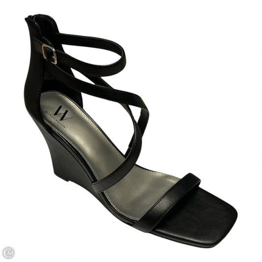 Sandals Heels Wedge By Worthington In Black, Size: 11