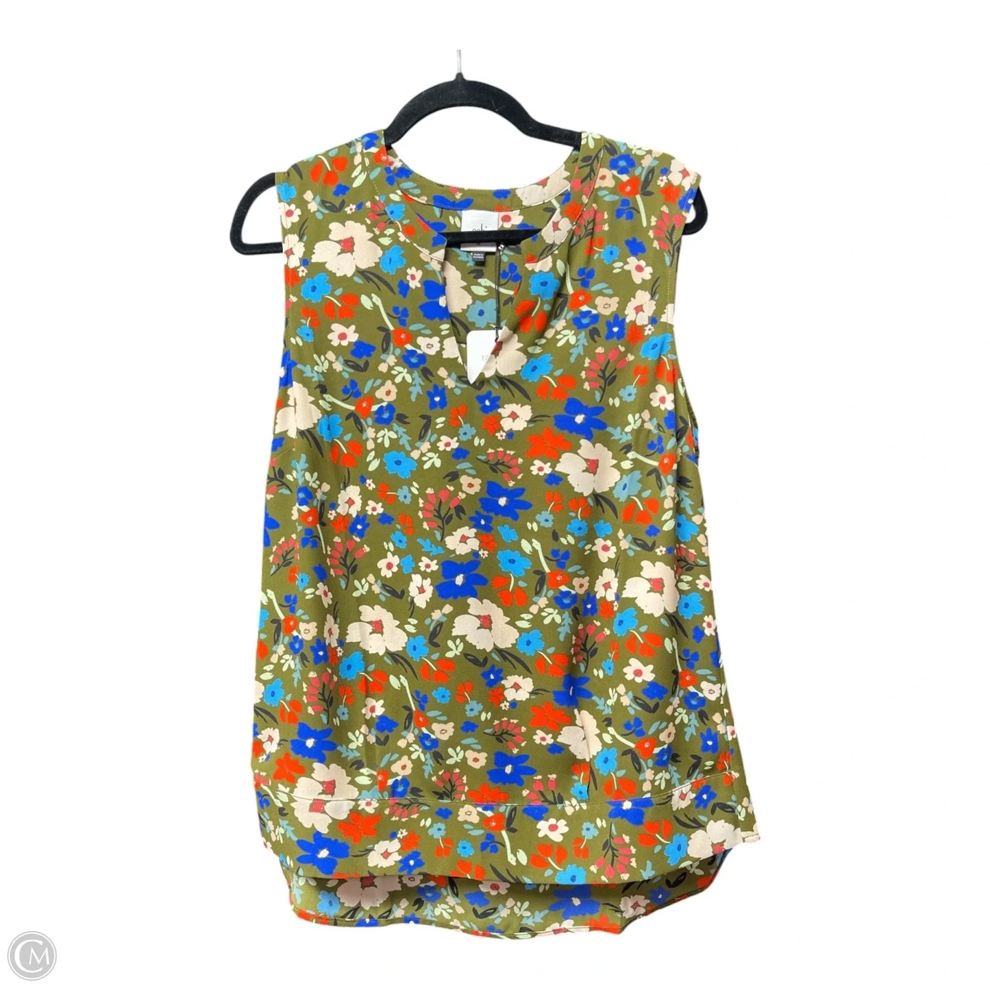 Top Sleeveless By Cabi In Green, Size: M