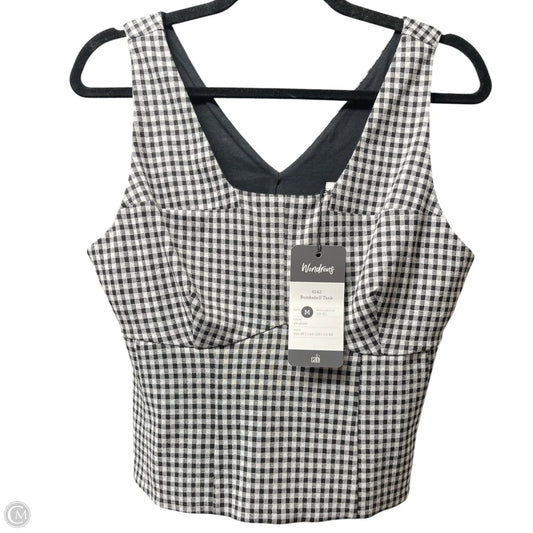 Top Sleeveless By Cabi In Black & White, Size: M