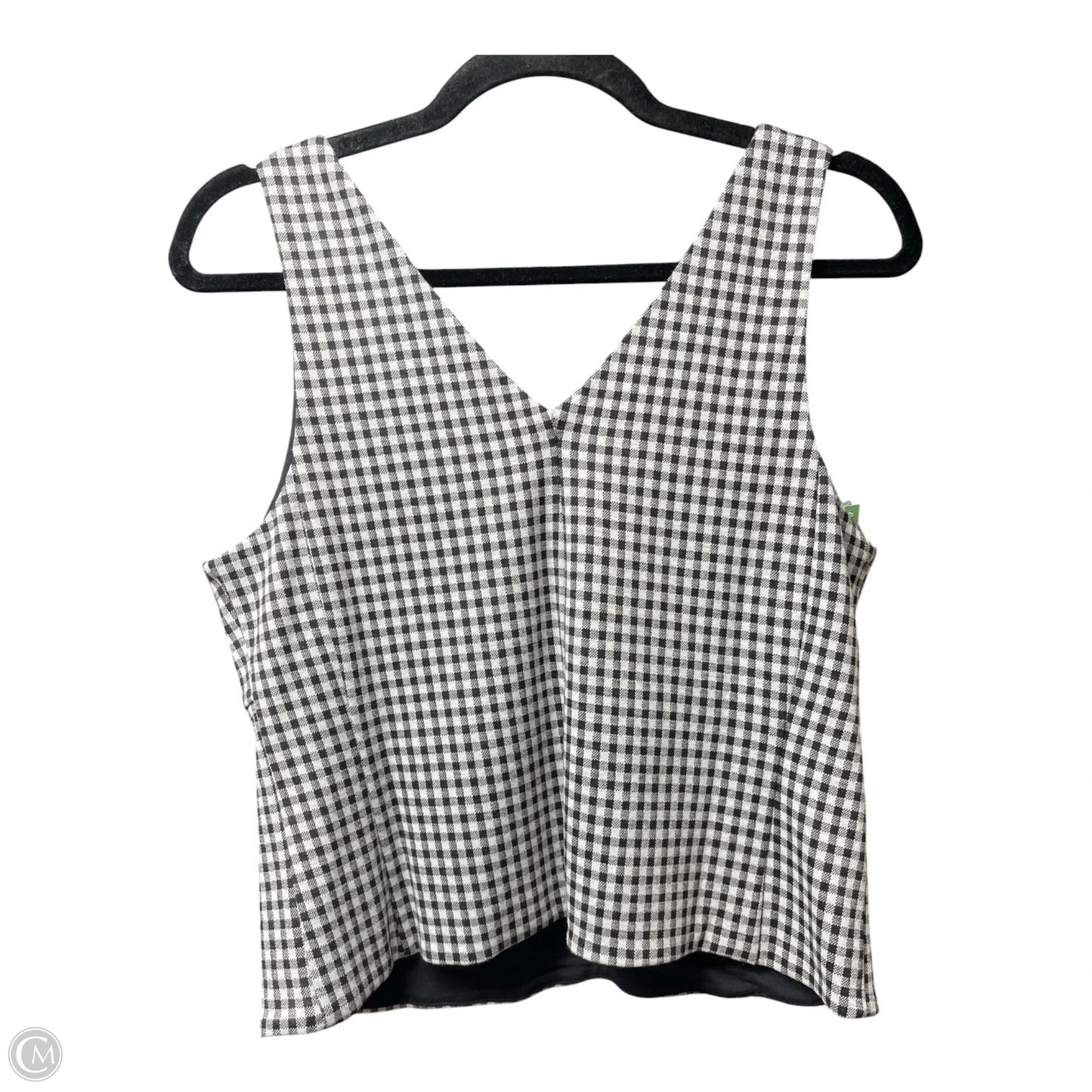 Top Sleeveless By Cabi In Black & White, Size: M