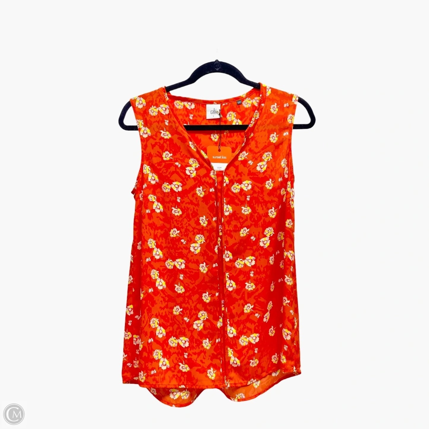 Top Sleeveless By Cabi In Orange, Size: S