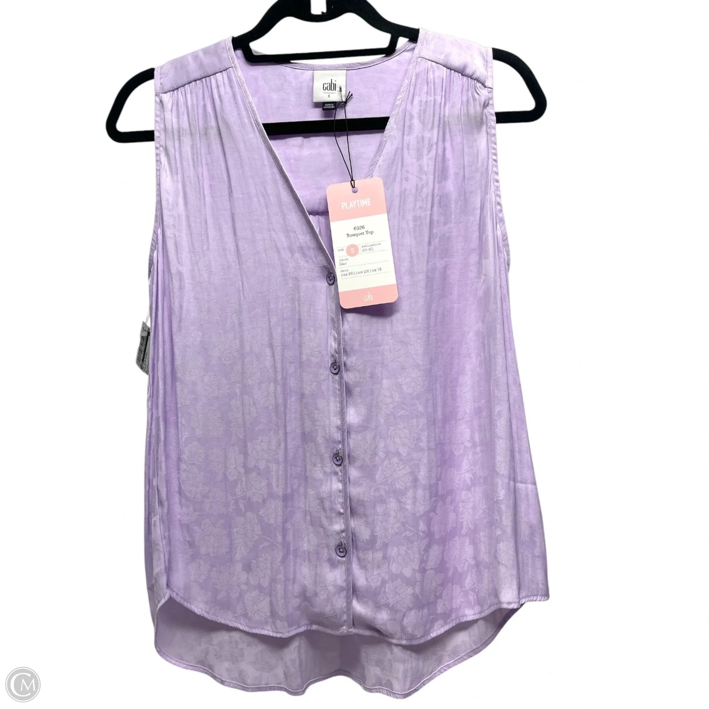 Top Sleeveless By Cabi In Purple, Size: S