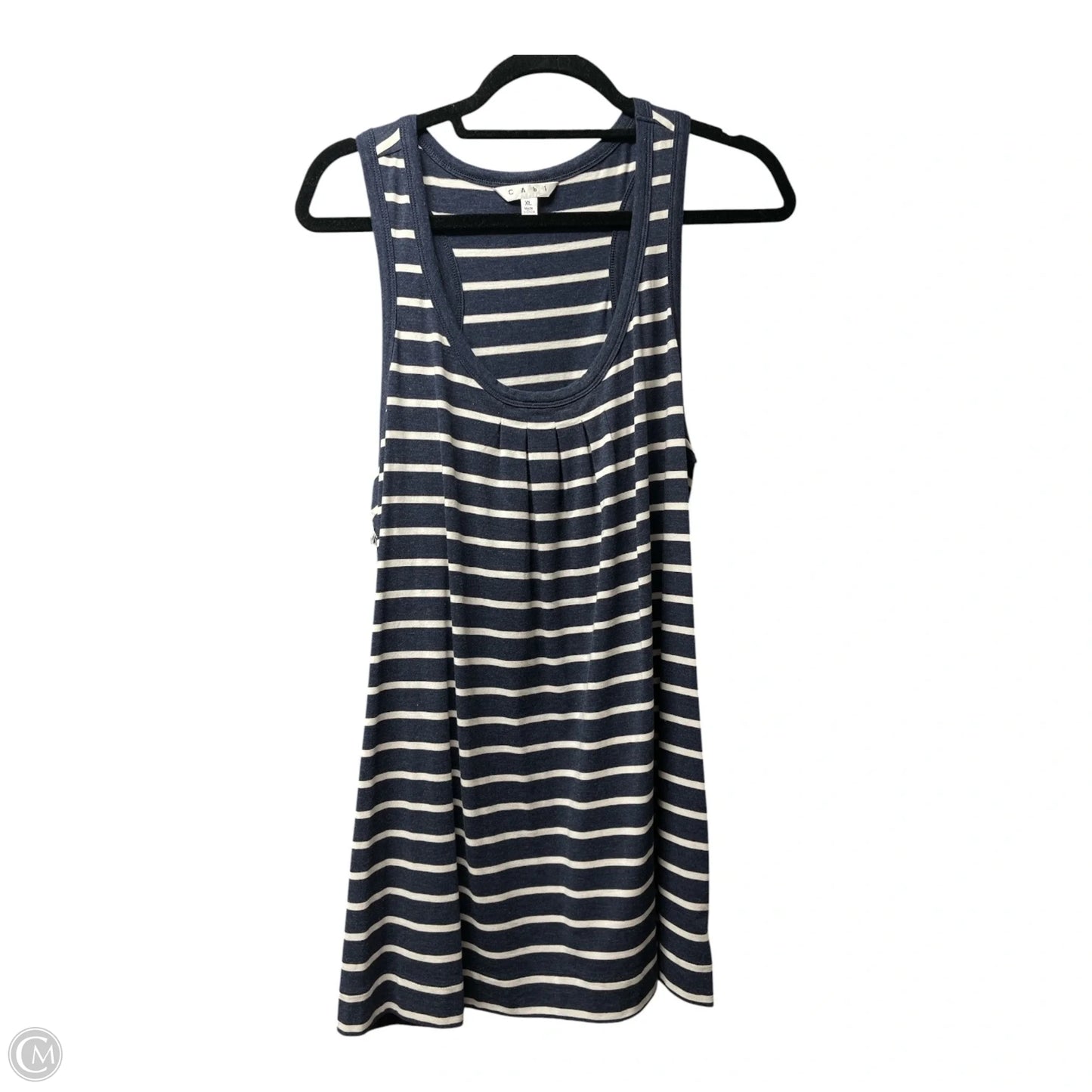 Top Sleeveless By Cabi In Striped Pattern, Size: Xl