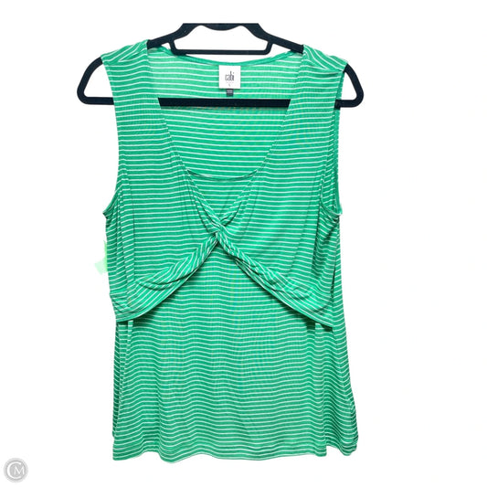 Top Sleeveless By Cabi In Green, Size: L