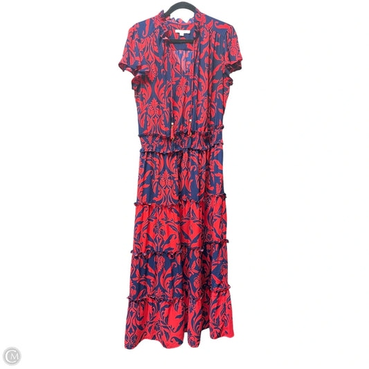 Dress Casual Maxi By Chicos In Blue & Red, Size: M