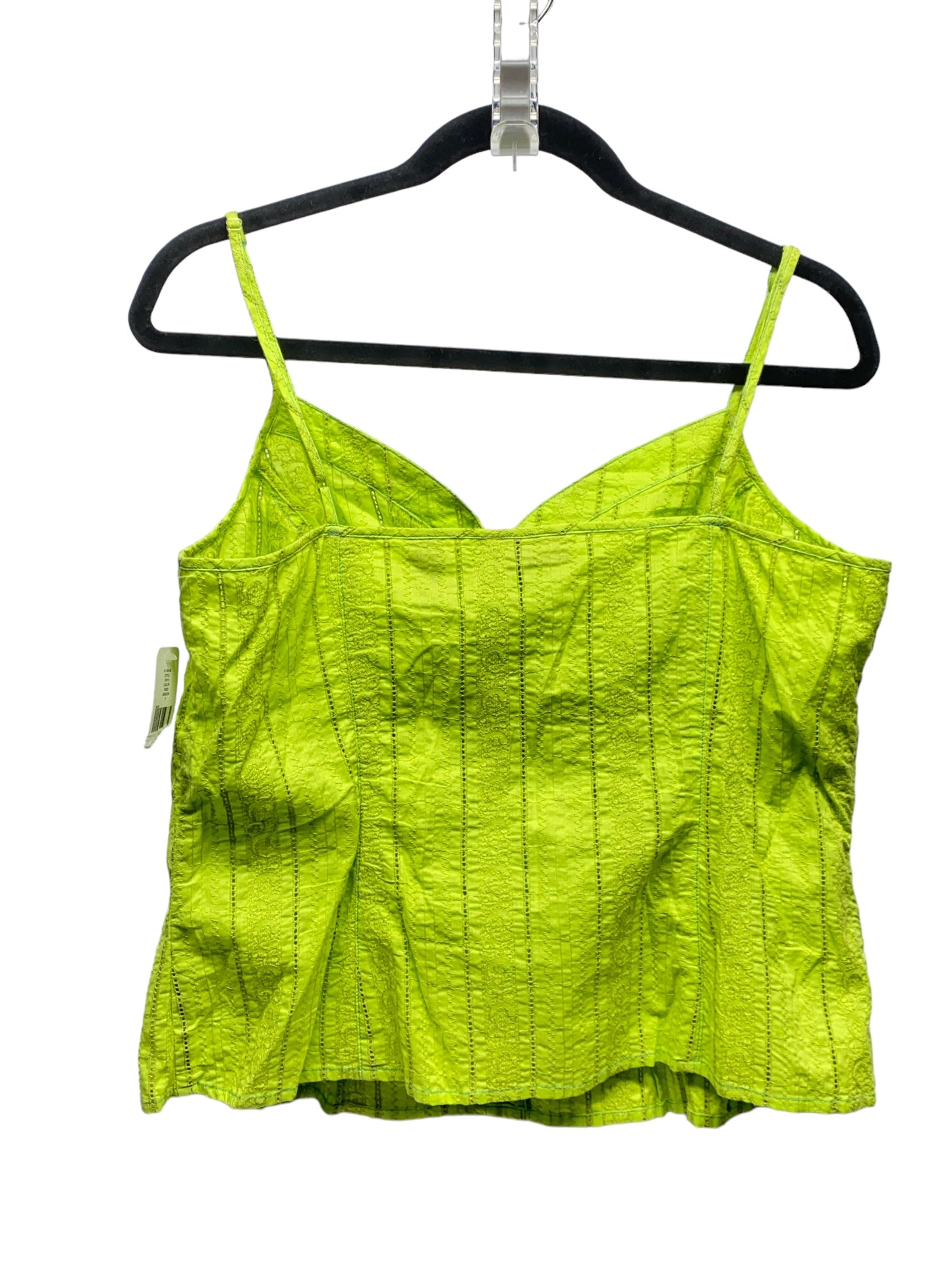 Top Sleeveless By Clothes Mentor In Green, Size: L