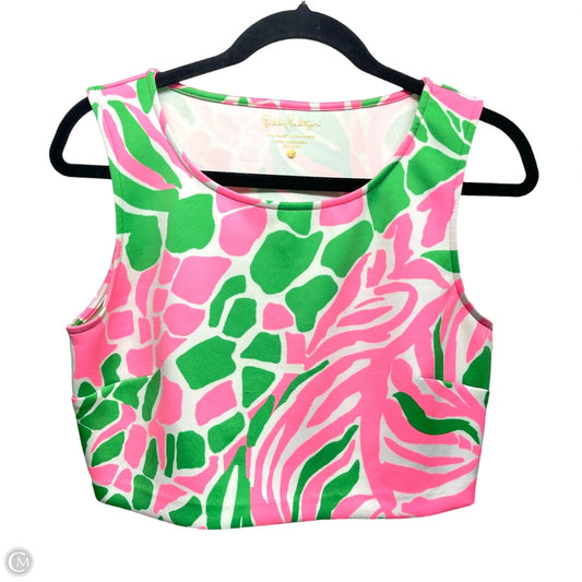 Top Sleeveless Designer By Lilly Pulitzer In Green & Pink, Size: L