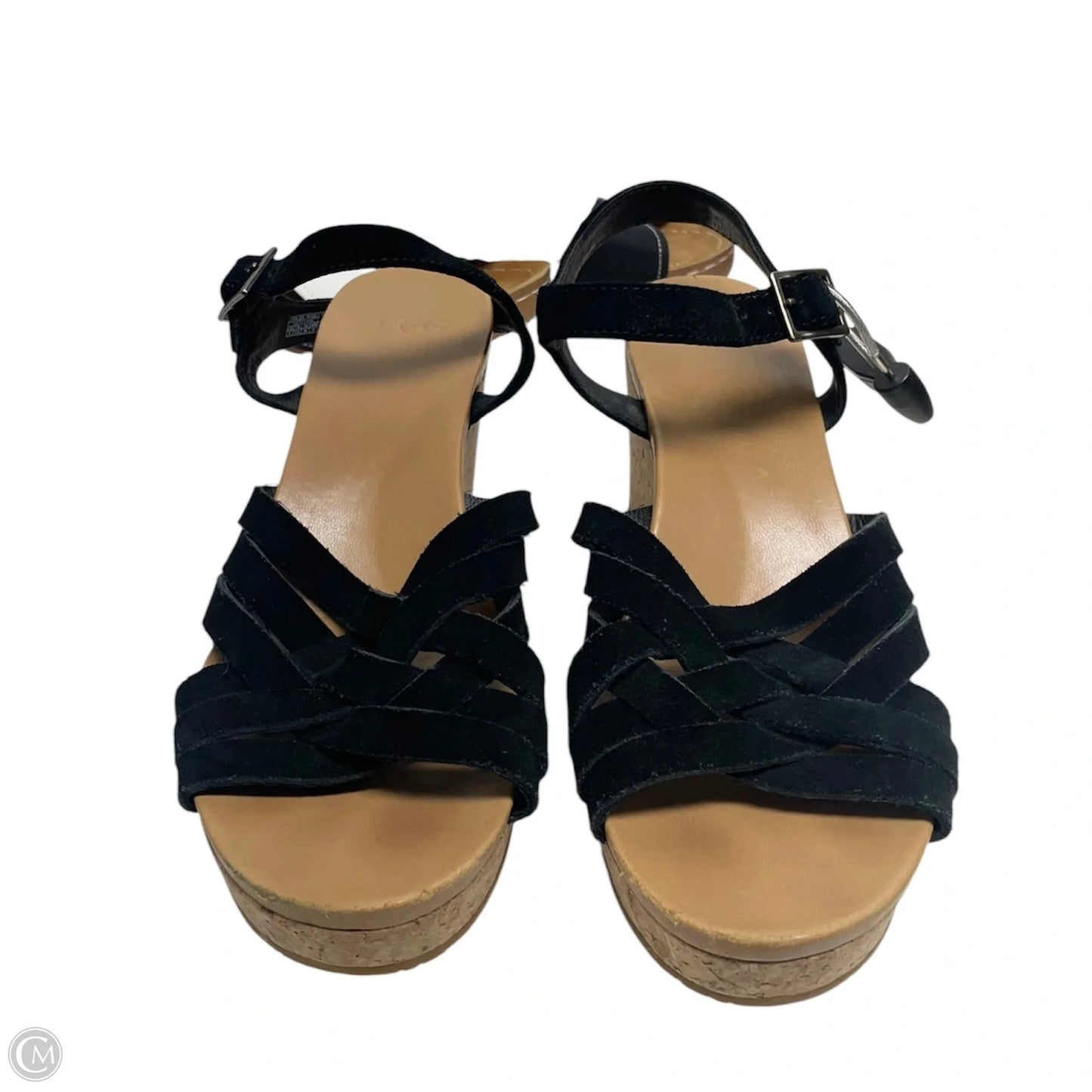 Sandals Designer By Ugg In Black, Size: 8