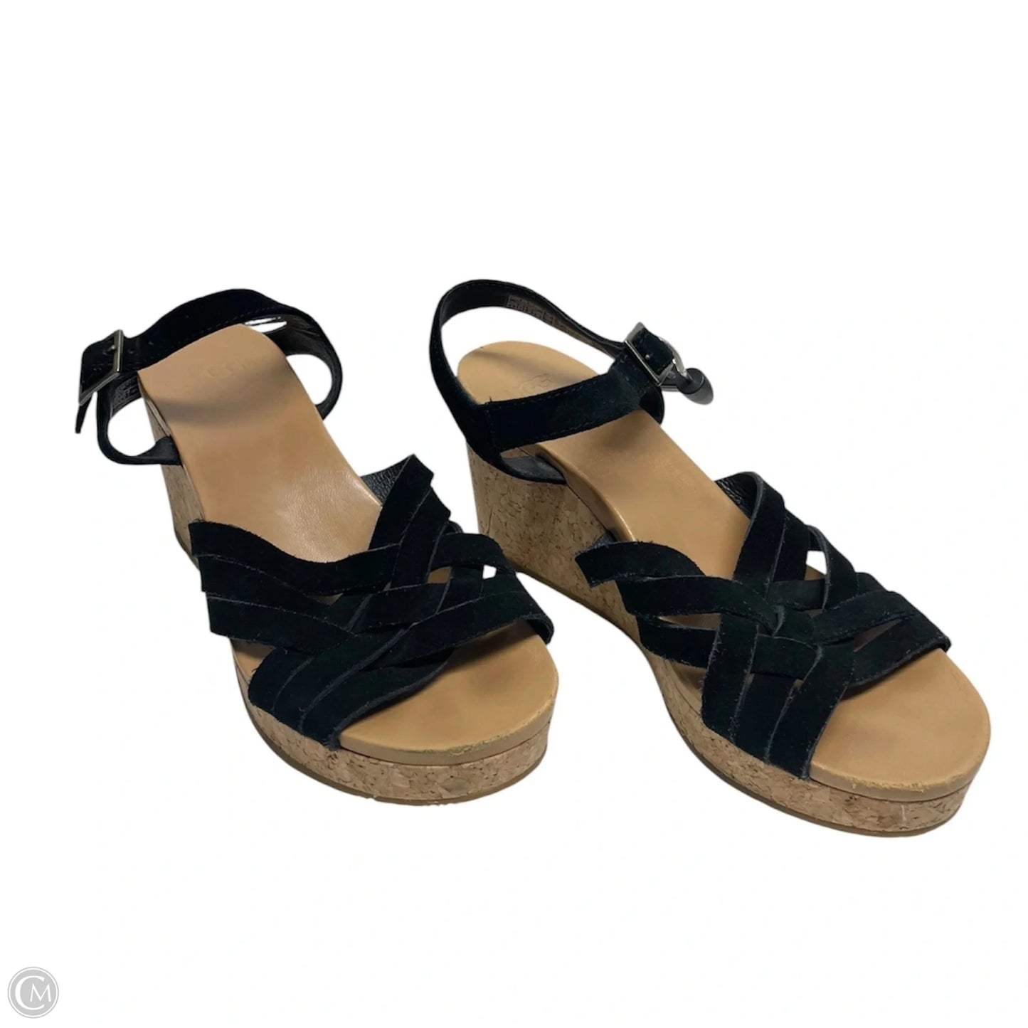 Sandals Designer By Ugg In Black, Size: 8