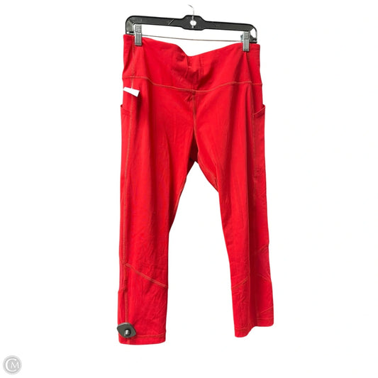Athletic Leggings By Lululemon In Red, Size: L