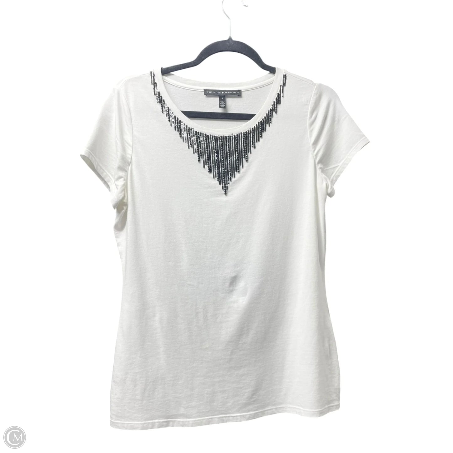 Top Short Sleeve By White House Black Market In White, Size: S