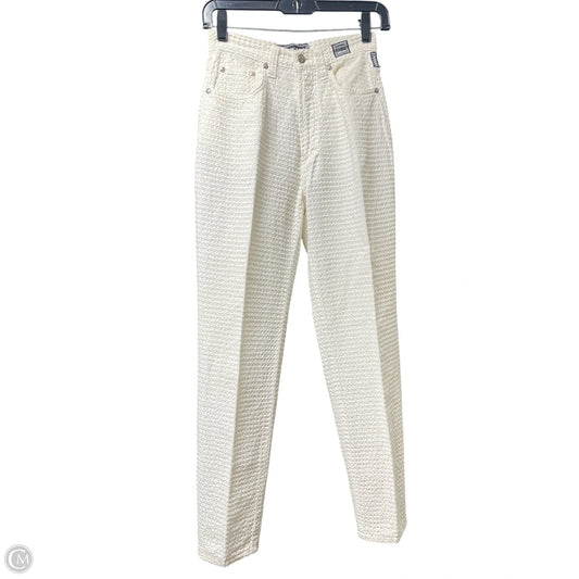 Pants Luxury Designer By Versace In Ivory, Size: 4