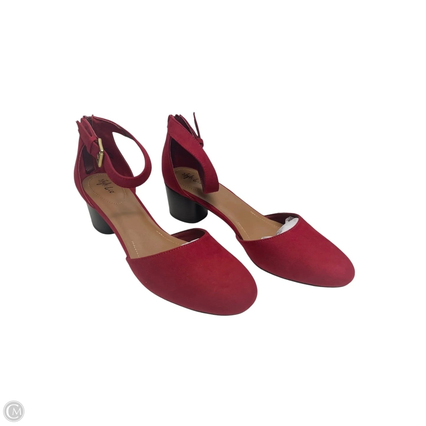 Shoes Heels Block By Style And Company In Red, Size: 10