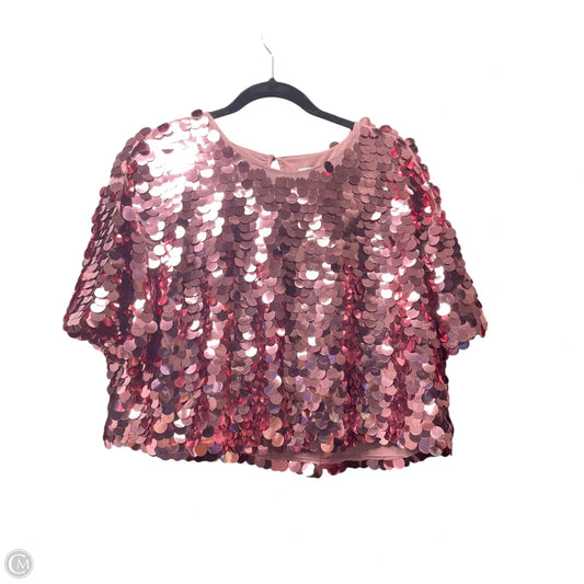 Top Short Sleeve By A New Day In Pink, Size: L