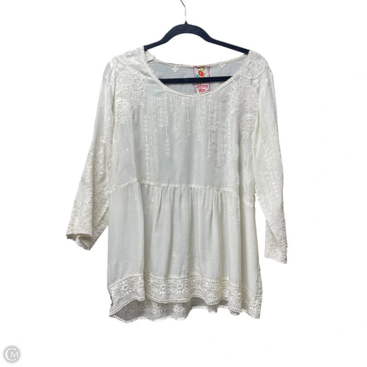 Top Long Sleeve Designer By Johnny Was In Beige, Size: S