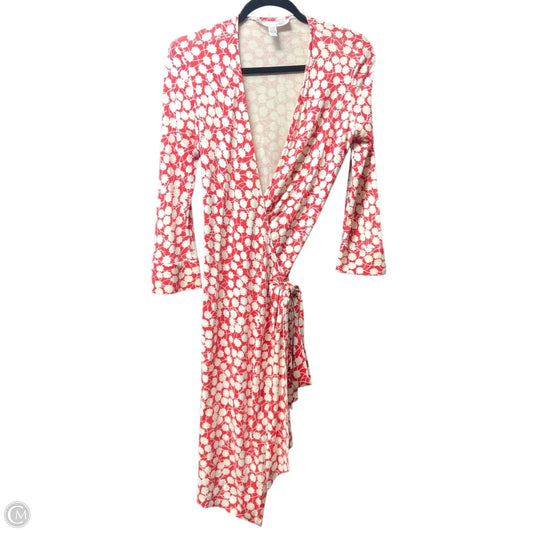 Dress Designer By Diane Von Furstenberg In Red & White, Size: 6