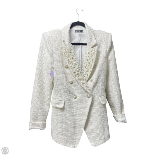 Blazer By Clothes Mentor In Ivory, Size: L