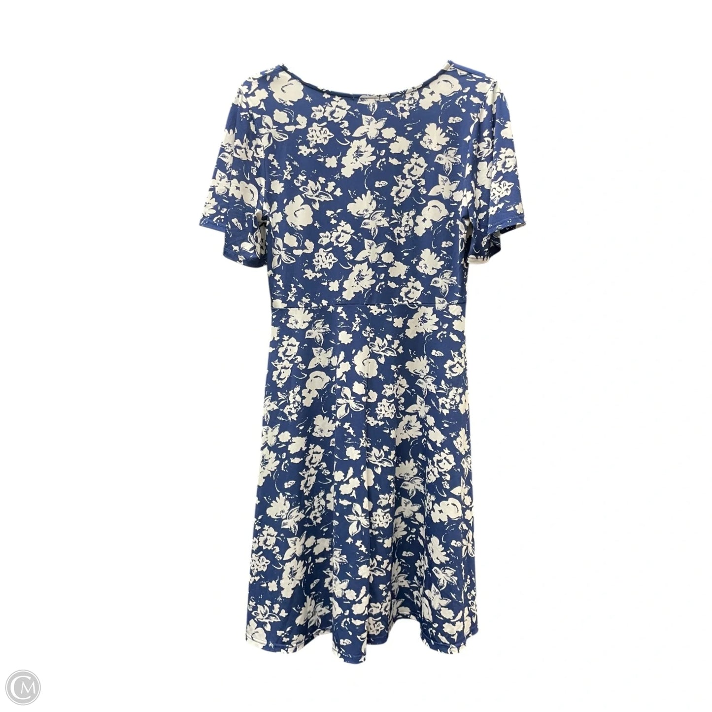 Dress Casual Short By Clothes Mentor In Blue & White, Size: M