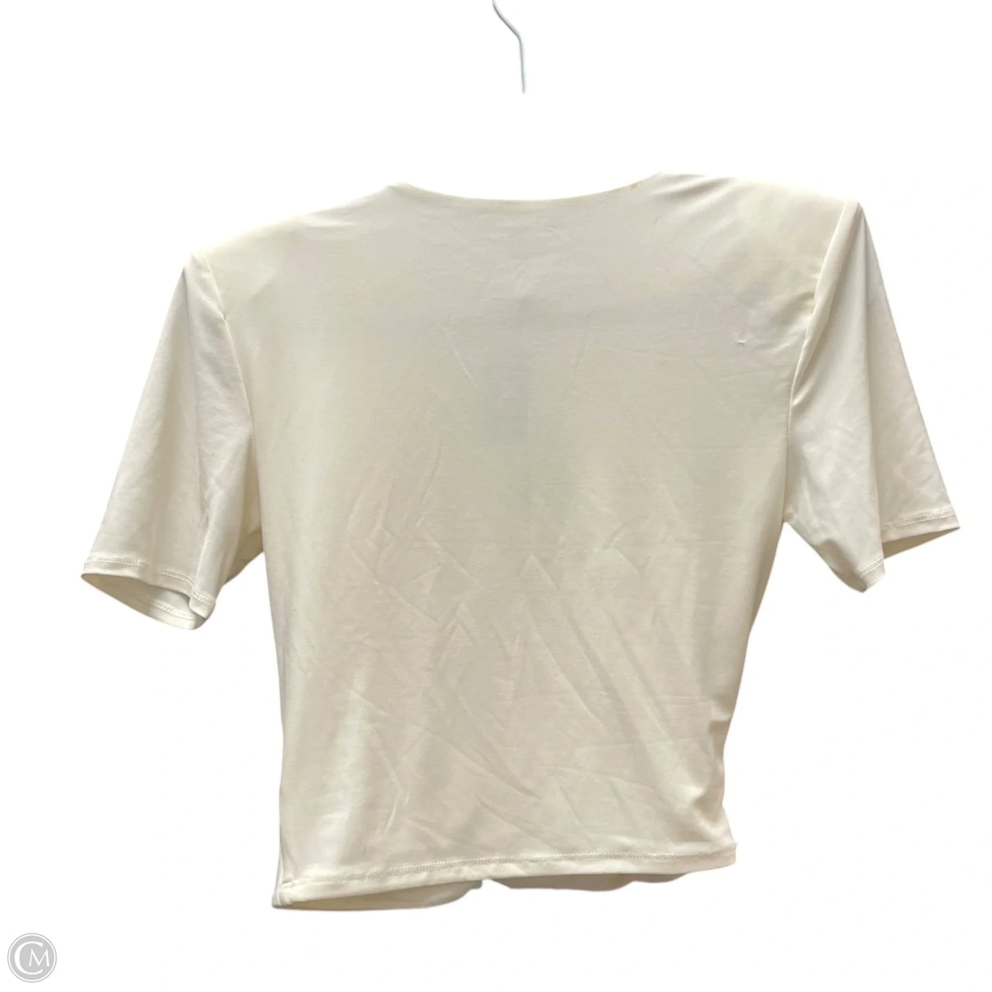 Top Short Sleeve By Express In Cream, Size: S