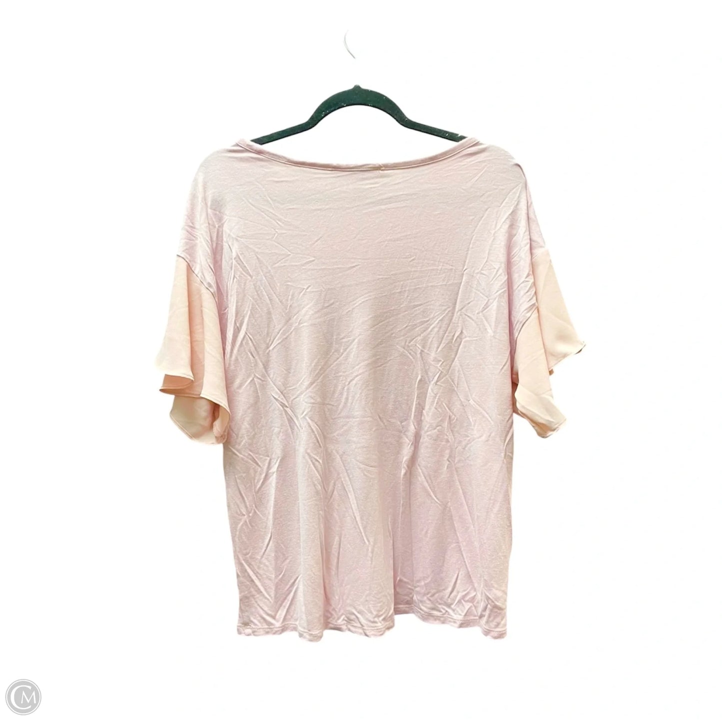 Top Short Sleeve By Loft In Pink, Size: L