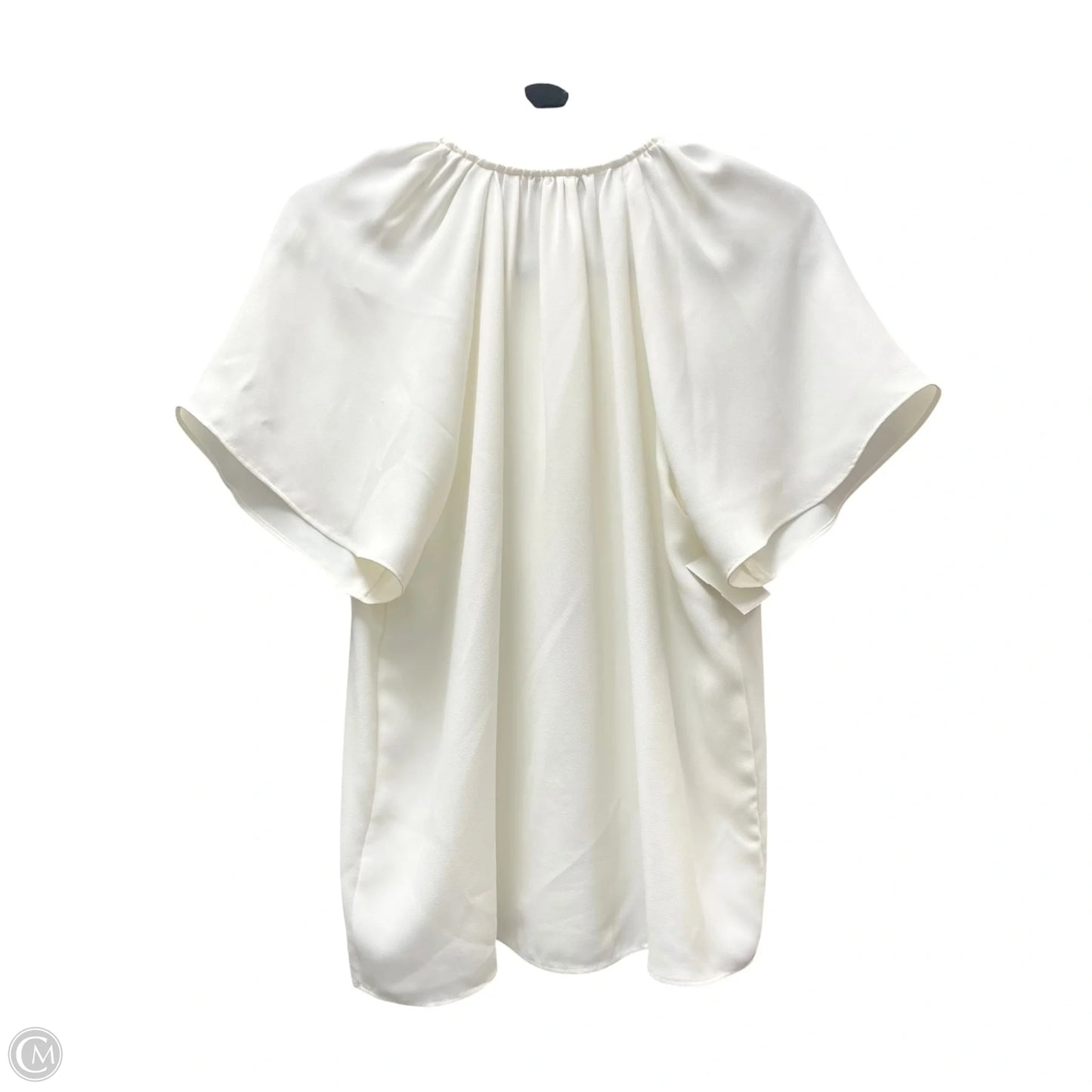 Blouse Short Sleeve By Ann Taylor In Ivory, Size: Xs