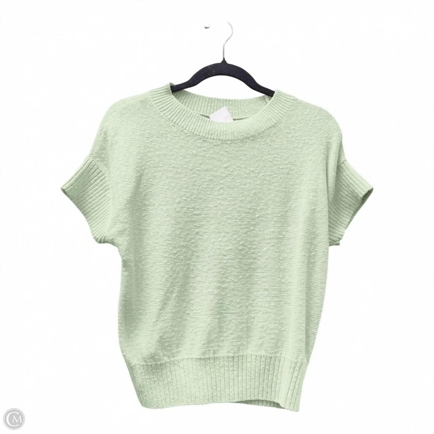 Sweater Short Sleeve By Loft In Green, Size: S