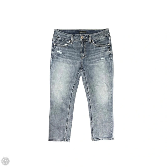 Jeans Cropped By SILVER JEANS CO In Blue Denim, Size: 12