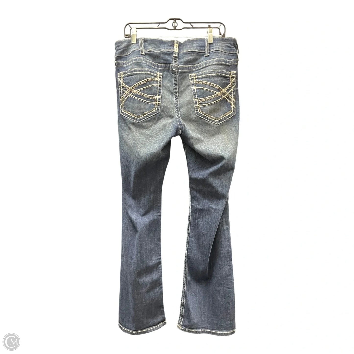 Jeans Flared By Ariat In Blue Denim, Size: 16
