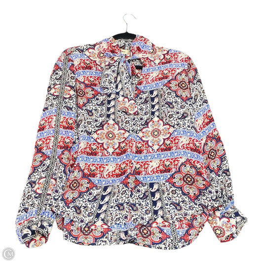 Top Long Sleeve By L Agence In Multi-colored, Size: Xs