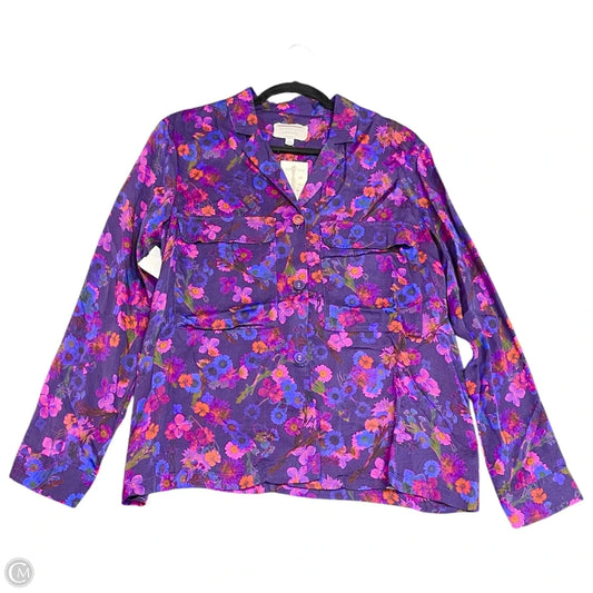 Top Long Sleeve Designer By Johnny Was In Purple, Size: S