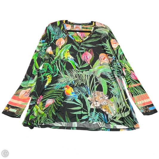 Top Long Sleeve Designer By Johnny Was In Animal Print, Size: Xl