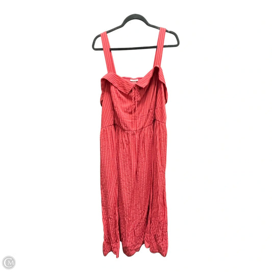 Dress Casual Midi By Ava & Viv In Red, Size: 2x