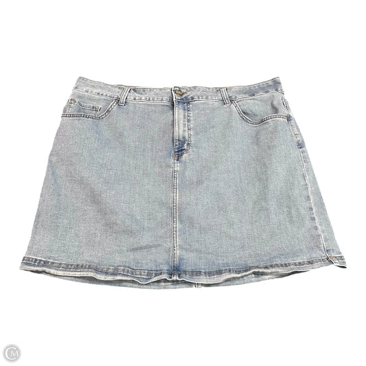 Skirt Mini & Short By Lee In Blue Denim, Size: 20