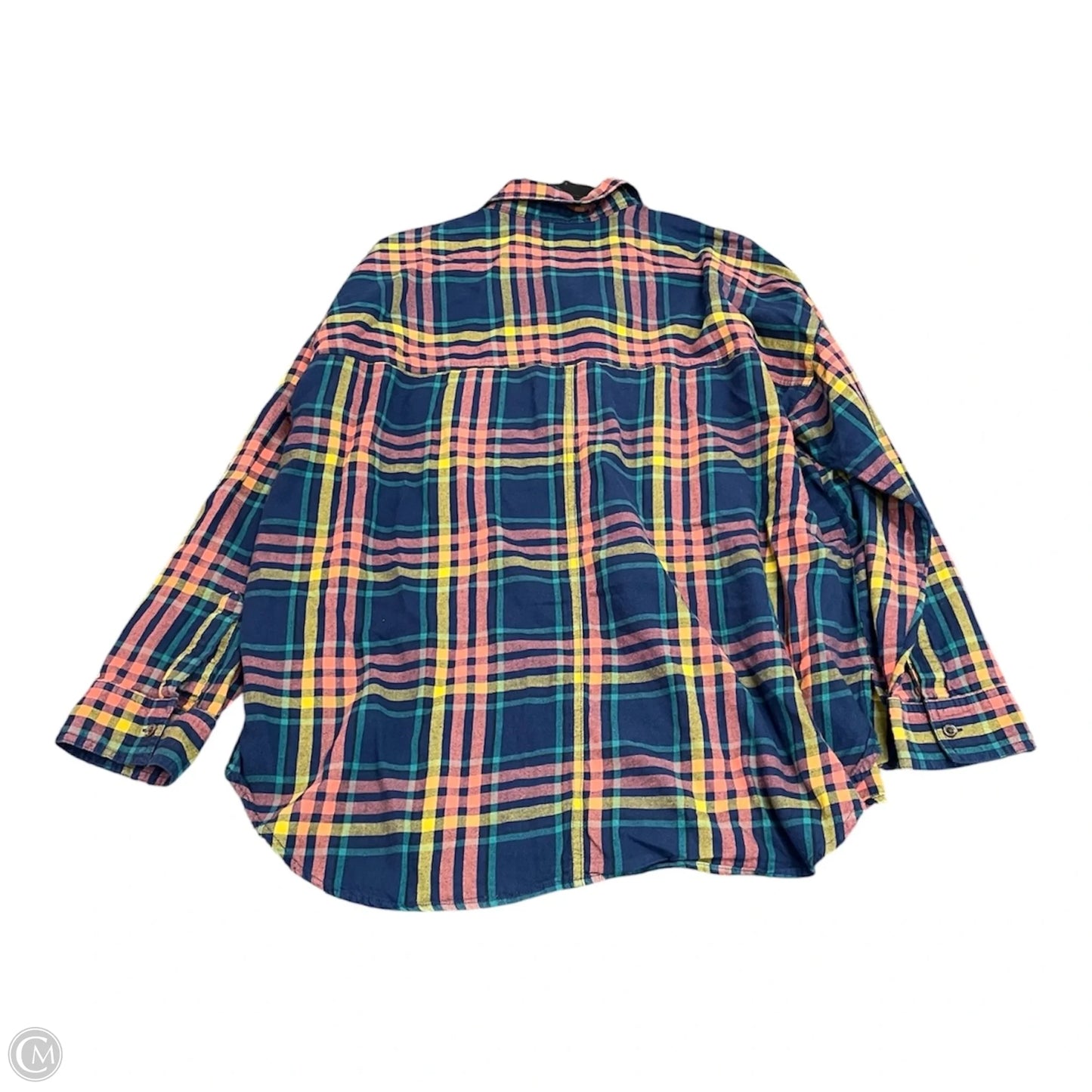 Top Long Sleeve By Old Navy In Plaid Pattern, Size: Xl