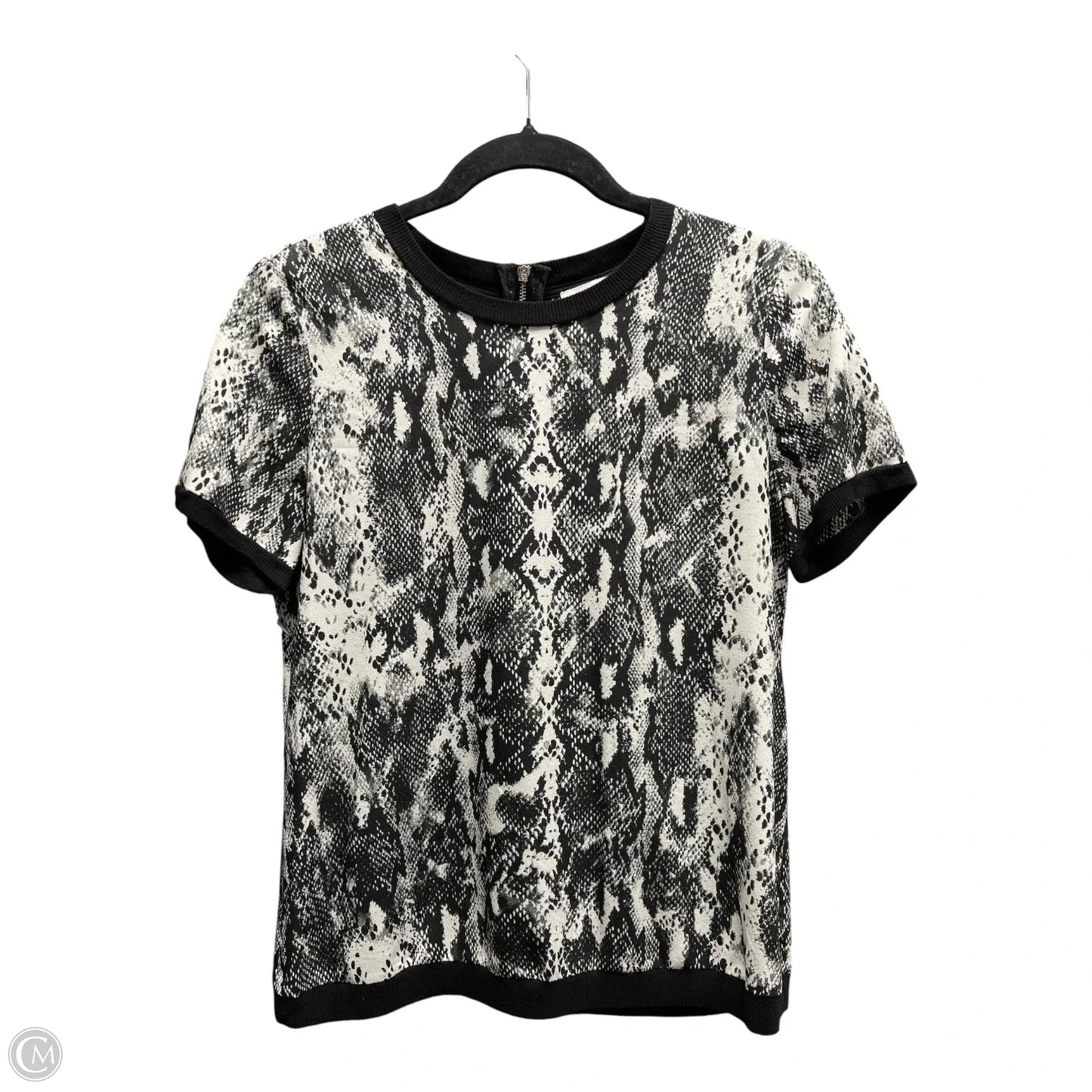 Top Short Sleeve By Calvin Klein In Animal Print, Size: S