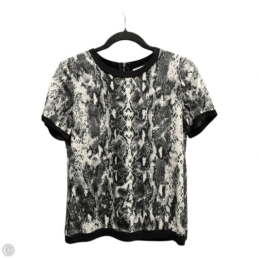 Top Short Sleeve By Calvin Klein In Animal Print, Size: S