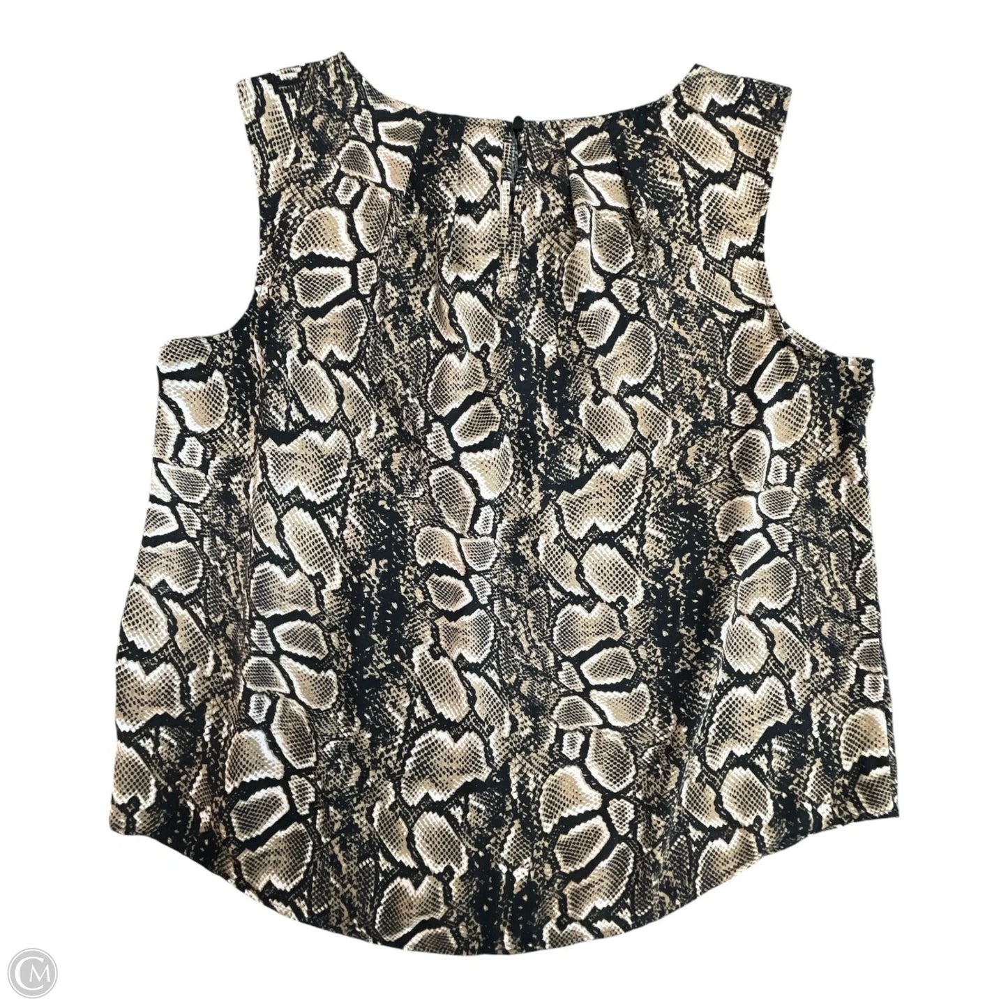 Blouse Sleeveless By Worthington In Animal Print, Size: Xl
