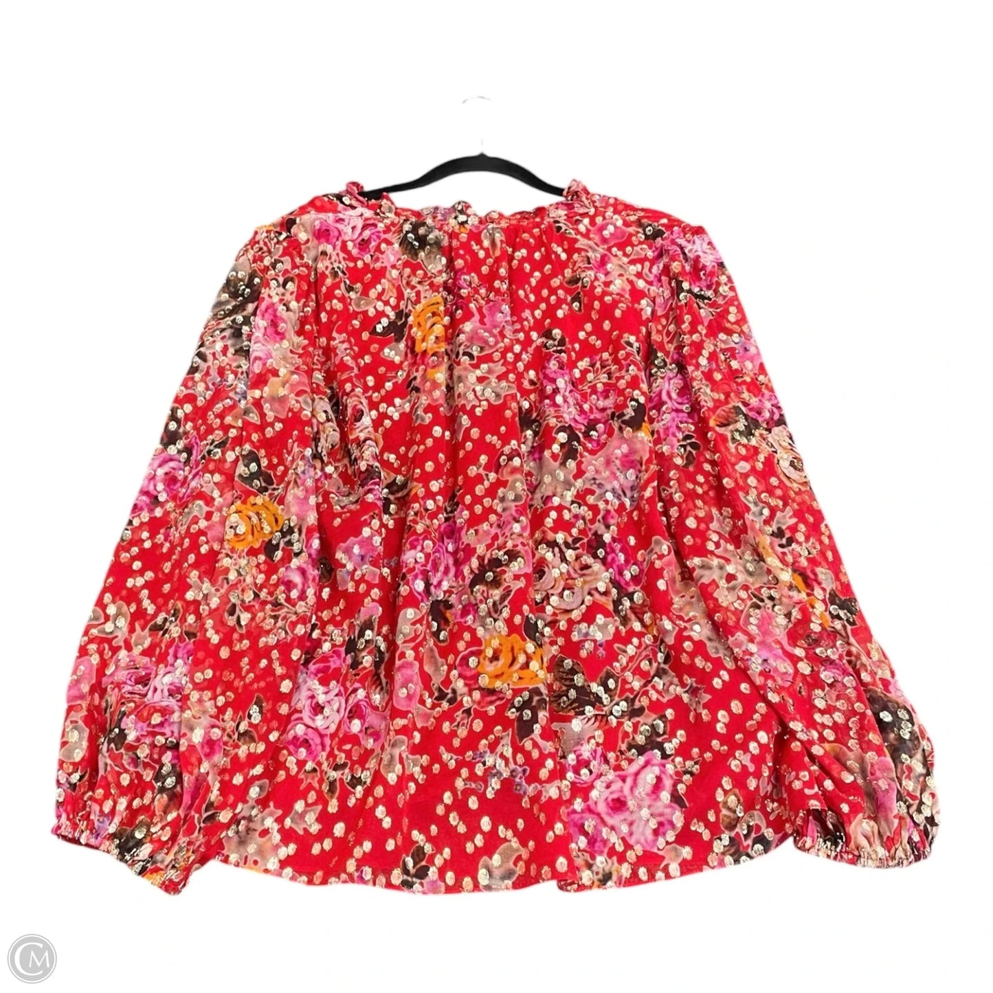 Blouse Long Sleeve By KOBI HALPERIN In Pink & Red, Size: Xl