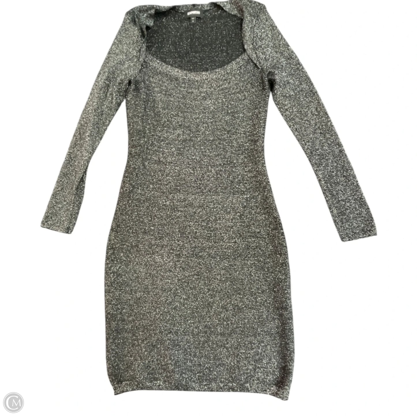 Dress Casual Short By Express In Black & Silver, Size: L