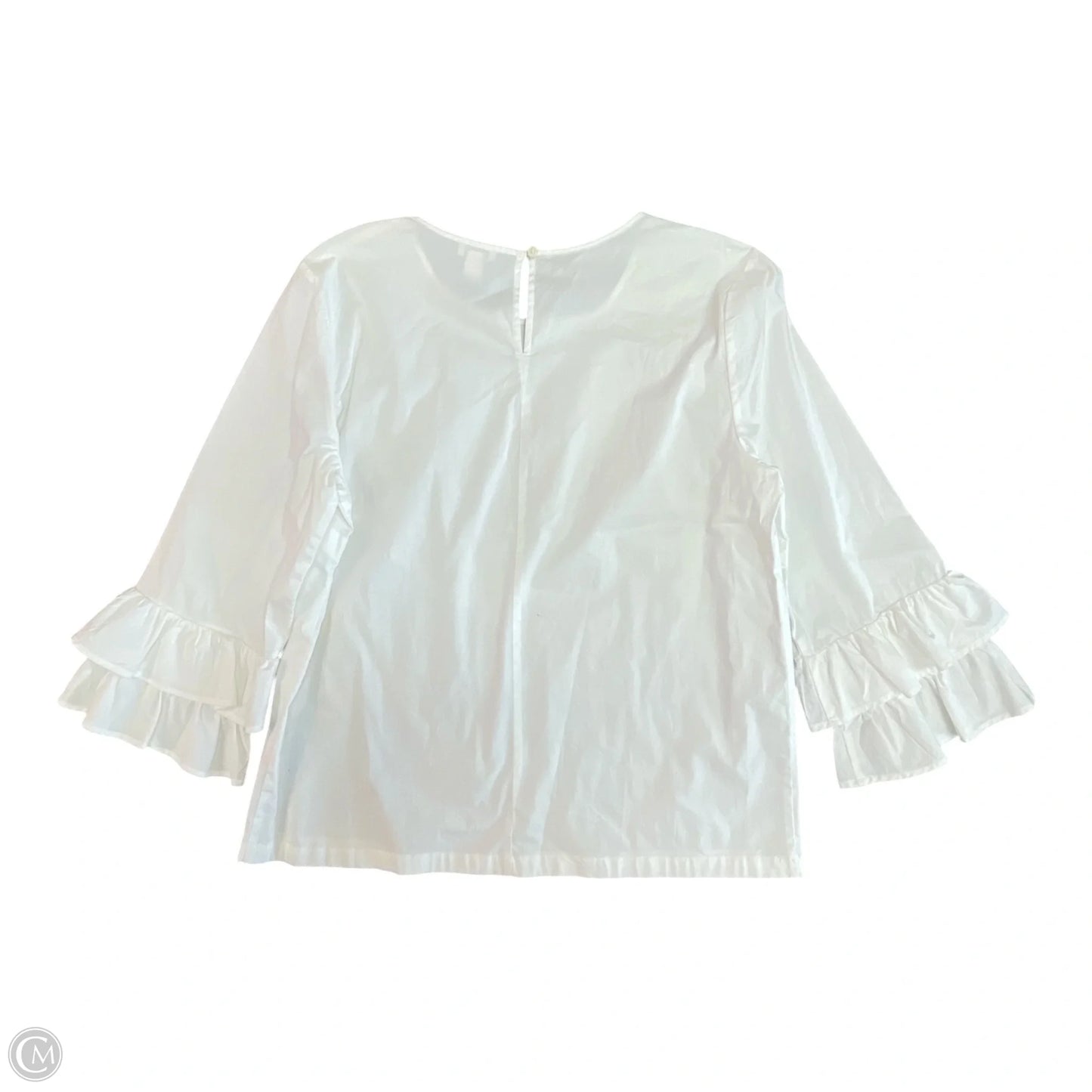 Top 3/4 Sleeve By J. Crew In White, Size: M