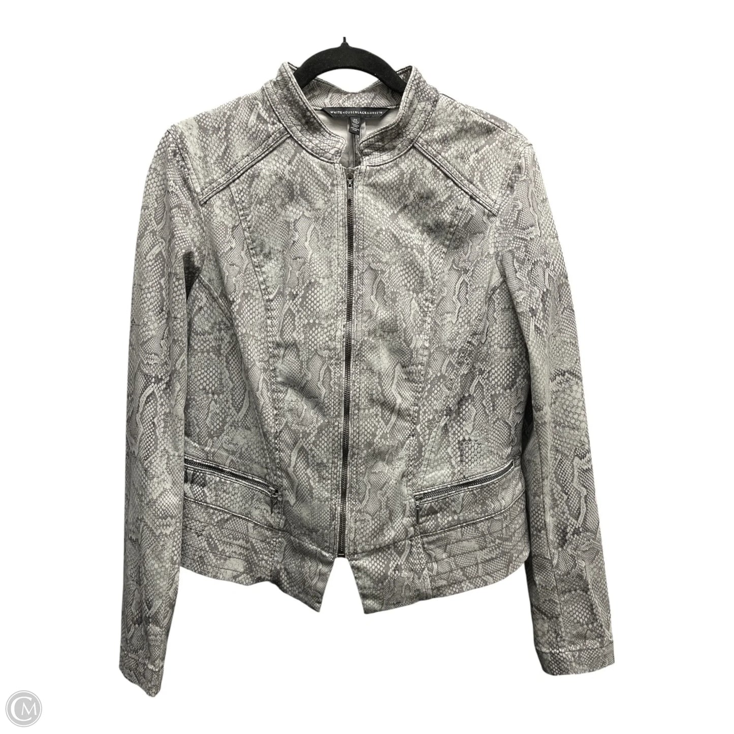 Jacket Moto By White House Black Market In Animal Print, Size: 12