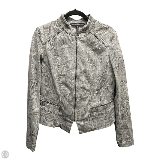 Jacket Moto By White House Black Market In Animal Print, Size: 12